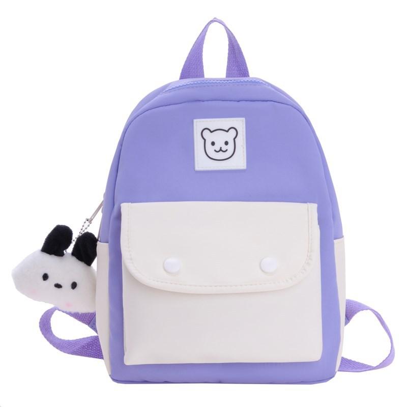 Kindergarten Primary School Students Schoolbag Fashionable Contrasting Colors Cute Baby Bear Backpack Children'S Bag