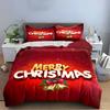 Merry Christmas Elegant Design Bedding Set (1 Duvet Cover, 2 Pillowcases, Duvet Not Included)