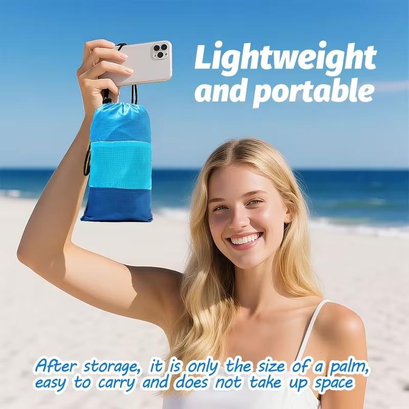 Folding Sandproof Beach Blanket Waterproof Beach Mat Portable Lightweight Picnic Blanket Camping Mat for Travel Hiking Sports
