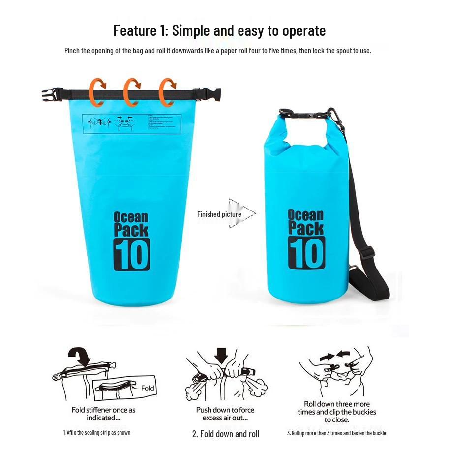 Customizable Waterproof Floating Bag for Outdoor Activities - Single/Double Shoulder, Rafting, Swimming, Dry Bag