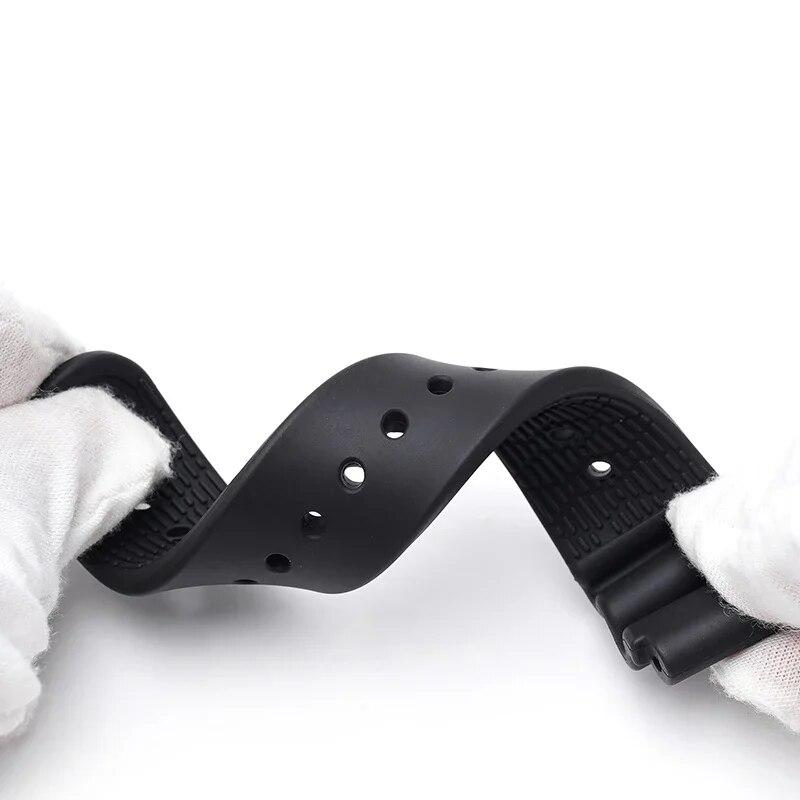 Fluoro Rubber Strap for Seiko 20mm 22mm FKM Watch Band Stainless Steel Buckle Waterproof Diving Men Women Replacement Watchband