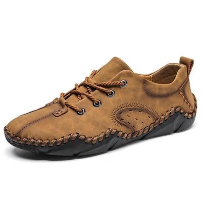 Χειροποίητες Ραφές Ανδρικά Casual Δερμάτινα Παπούτσια από Σκιστό Δέρμα Ανδρικά Μοκασίνια Ανδρικά Μπαλαρίνες