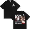 Rapper Anuel AA Rhlm 2 Album Tour Tshirts 2026 Spring Summer Fashion Hip Hop Luxury Casual Vintage Short Sleeve Top Unisex