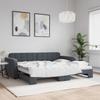 VidaXL Daybed with Pull-out Bed Dark Grey 90x190 Cm Velvet, Sofa Bed, Comfortable Sofa Bed, Pull-out Daybed, 3196943