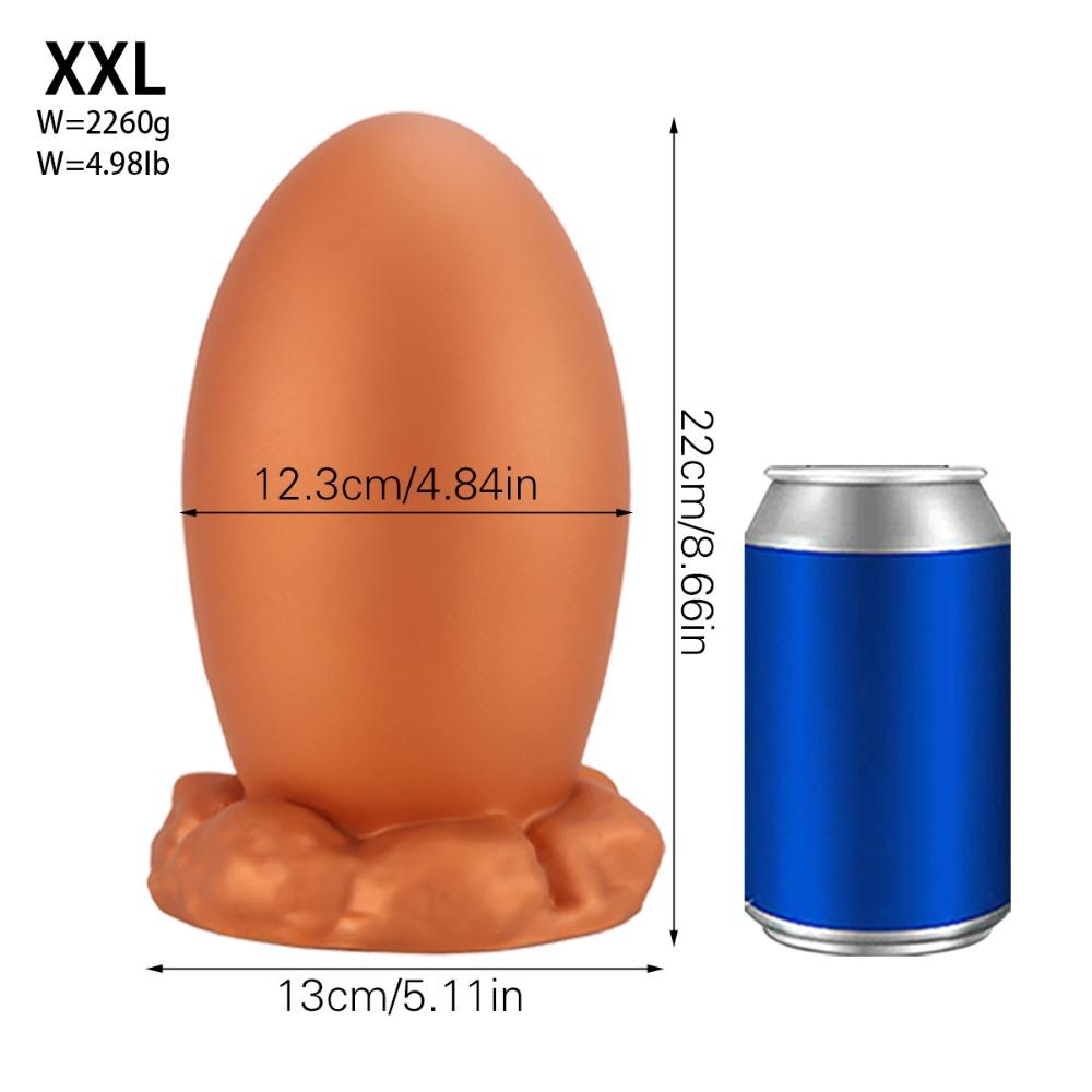 Giant T-Rex Egg Anal Plug - Premium Liquid Silicone Soft Anal Toy for Anal Training