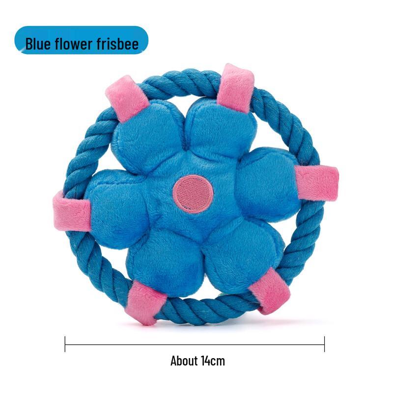 Petlimit Interactive Dog Plush Flying Disc Toy