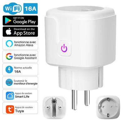 Έξυπνη πρίζα WiFi Socket EU 16A Power Monitor Λειτουργία χρονισμού Tuya SmartLife APP Control Λειτουργεί με τον Alexa Google Assistant Yandex