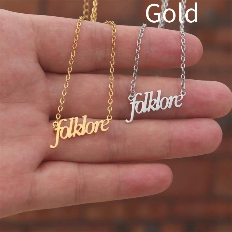 Taylor Digital Swift Signature Stainless Steel Necklace Pendant Letter Fashion