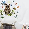 DIY Cuttable Glass Sticker Owl Butterfly Wall Sticker, Forest Animal Illustration Decorative Decals, Party Window Waterproof Removable Stickers,