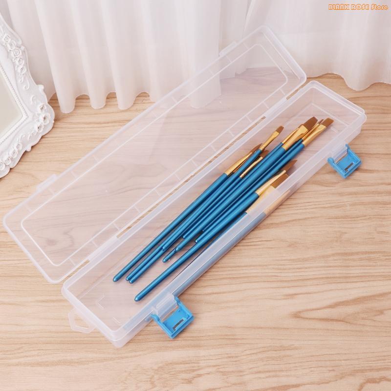 K1AE Paint Brush Storage Box Watercolour Brush Container Paint Brush Case Paint Brush Box чистый