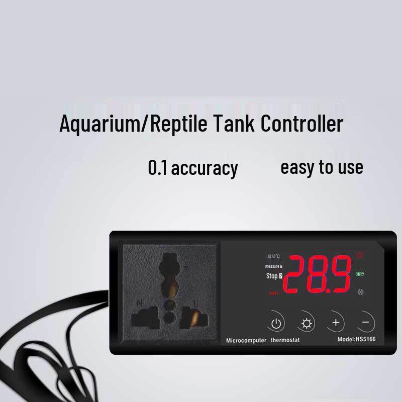 Intelligent Temperature Controller for Reptile Tanks: Ideal for Geckos, Bearded Dragons, Tortoises, and Fish Tanks with Heating Lamp and Pad Control.