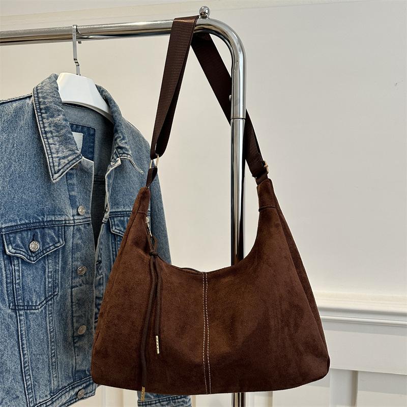 Women Large Capacity Retro Versatile Commute Single Shoulder Crossbody Tote Handbag