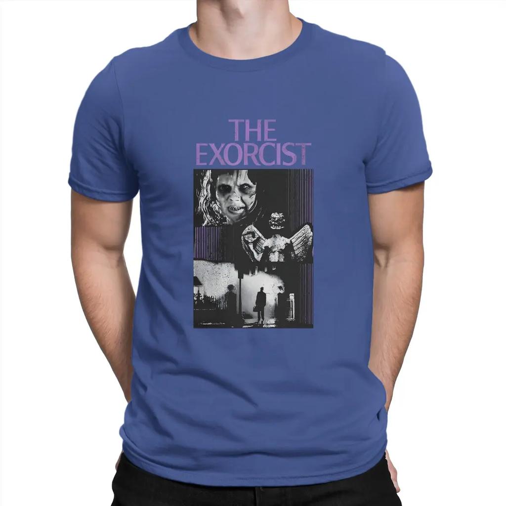Afraid Man's TShirt T-The Exorcist Crewneck Tops Fabric T Shirt Funny Top Quality Birthday Gifts