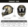 Flagship Store Selling Full Face Motorcycle Helmet DOT and ECE Certified with Silver Lenses Anti-Scratch for Man Woman Riding