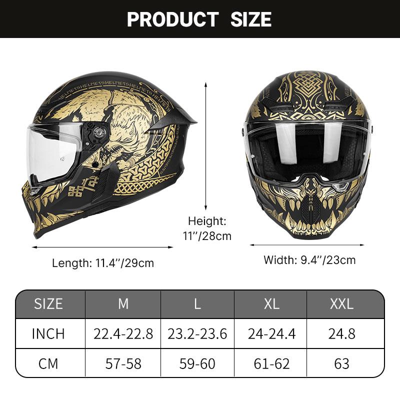 Flagship Store Selling Full Face Motorcycle Helmet DOT and ECE Certified with Silver Lenses Anti-Scratch for Man Woman Riding