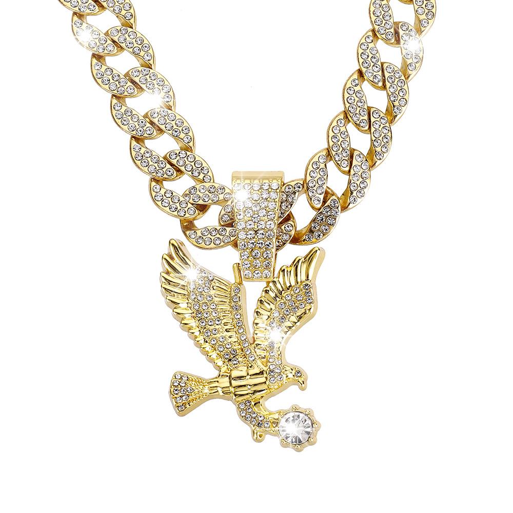 European and American New Products, Personalized Eagle Pendant, Cuban Necklace, Niche Accessories for Men and Women, Wholesale, Ins-style