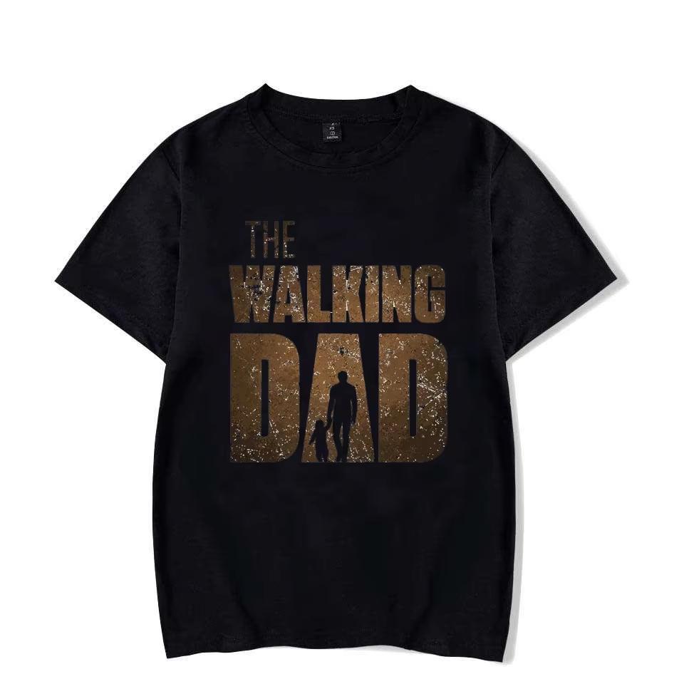 The Walking Dad Funny Street Printed Unisex TShirts Summer Fashion Wide Oversized TShirt Short Sleeves Casual Hip Hop TShirts