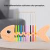 Fish Bone Matching Toy Montessori Color Sorting Educational Game Non-Toxic Fine Motor Skill Toy for Preschool Toddlers