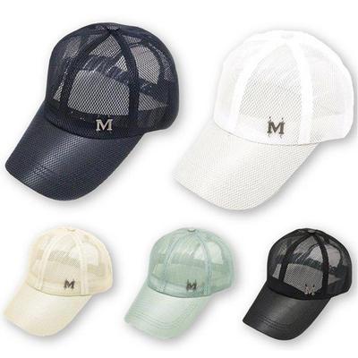 Women's Fashion Daily Trend Emblem Mesh Ball Cap Hat