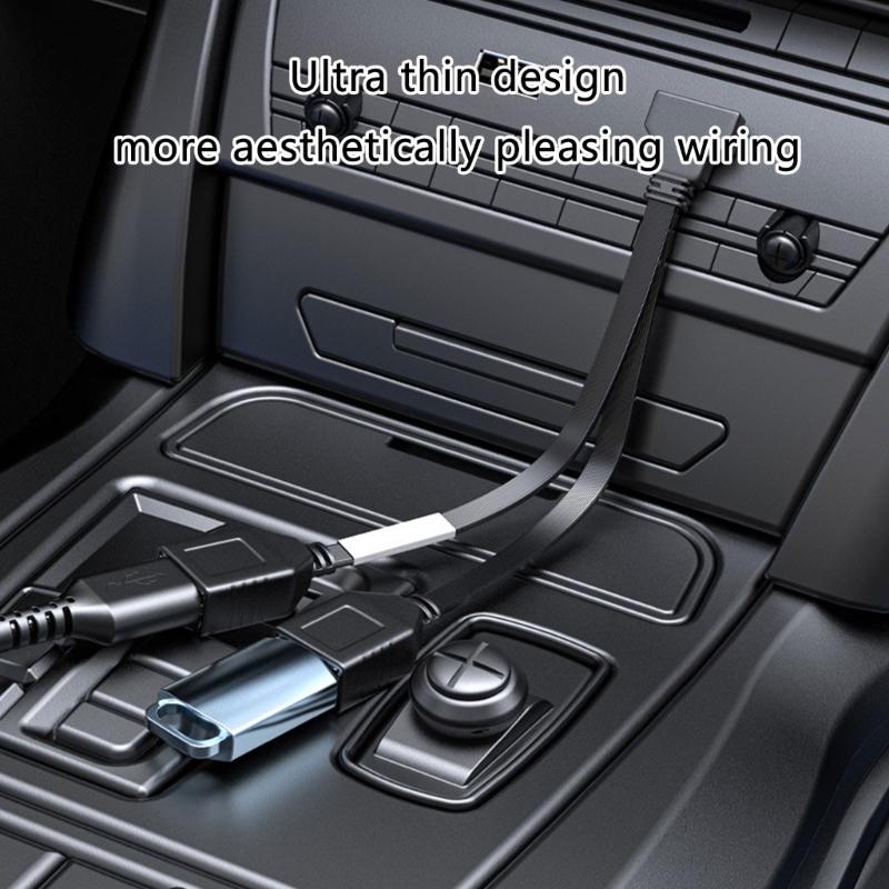 Double USB Splitter Cable 1 Male To 2 Female Power Extension Cord 90 Degree 480Mbps Transfer For Computer  Car Use