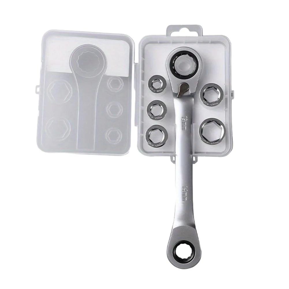 Combination Spanner Ratchet Wrench Set Chrome Vanadium Steel Mirror Polished Finish Reversible Ratchet Wrench Set China Mainland