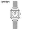 Sanda Women's Fashion Quartz Watch with Leather or Steel Strap - Waterproof and High-End Design.