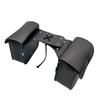 1 Pair Left Right Universal Motorcycle With Code Lock PU Leather Saddlebag Side Tool Luggage Bags Saddle Bags Storage Tool