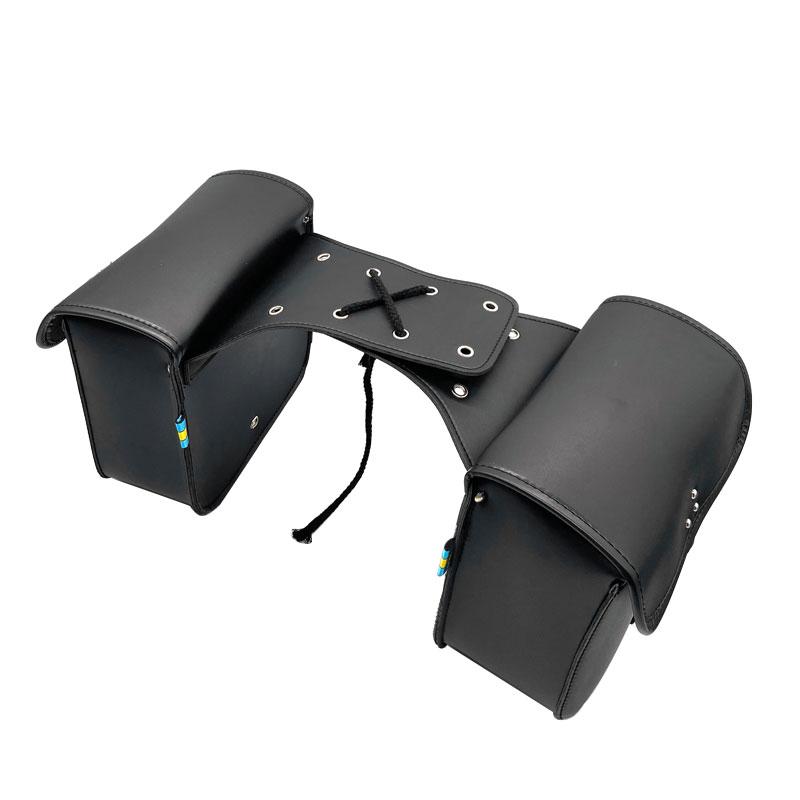 1 Pair Left Right Universal Motorcycle With Code Lock PU Leather Saddlebag Side Tool Luggage Bags Saddle Bags Storage Tool