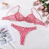 Seductive Polka Dot Half Cup Thong with Sheer Design 