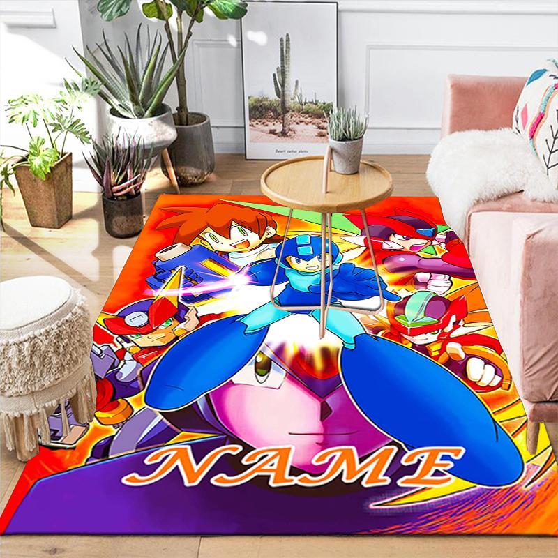 Custom 1Pc Superhero Mega Man Adventure Rug Office Carpet Indoor Outdoor Entrance Doormat Nonslip Soft And Comfortable Living Room D2915179