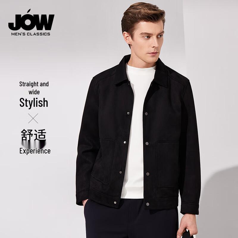 JOW Men's Anti-Wrinkle Suede Lapel Jacket