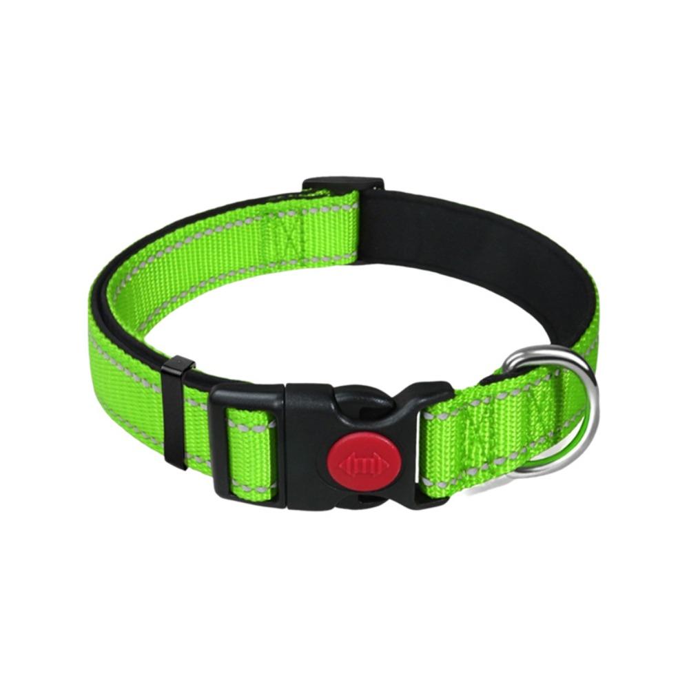 

Nylon Pet Safety Collar Adjustable Pet Neck Strap Durable No Pull Training Collars Walking The Dog S зелений