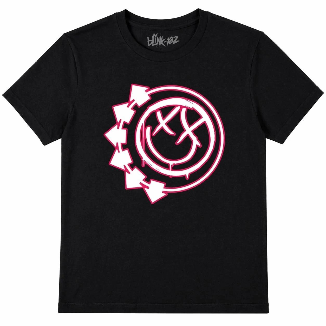 Official Blink-182 Six Arrow Smile Black Alt Emo Goth Kids T-Shirt M