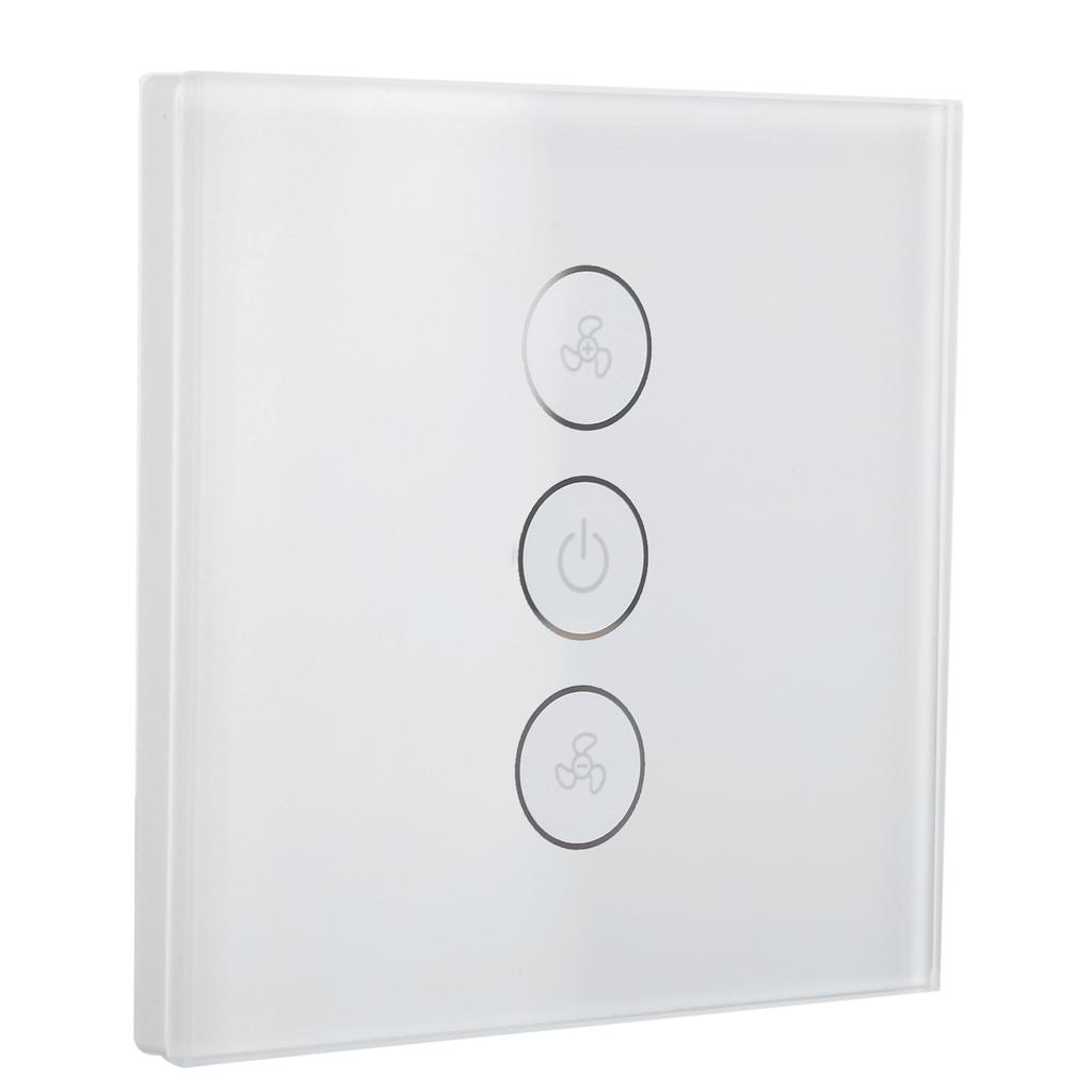 Smart WiFi Dimmer Fan Switch Wireless Timer Voice APP Control for Tuya 110‑240V 50 60HZWhite