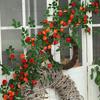 Multicolor Rose Artificial Flower Vine Silk Petals Length 180cm Simulation Flower Vine Green Leaves 54 Heads