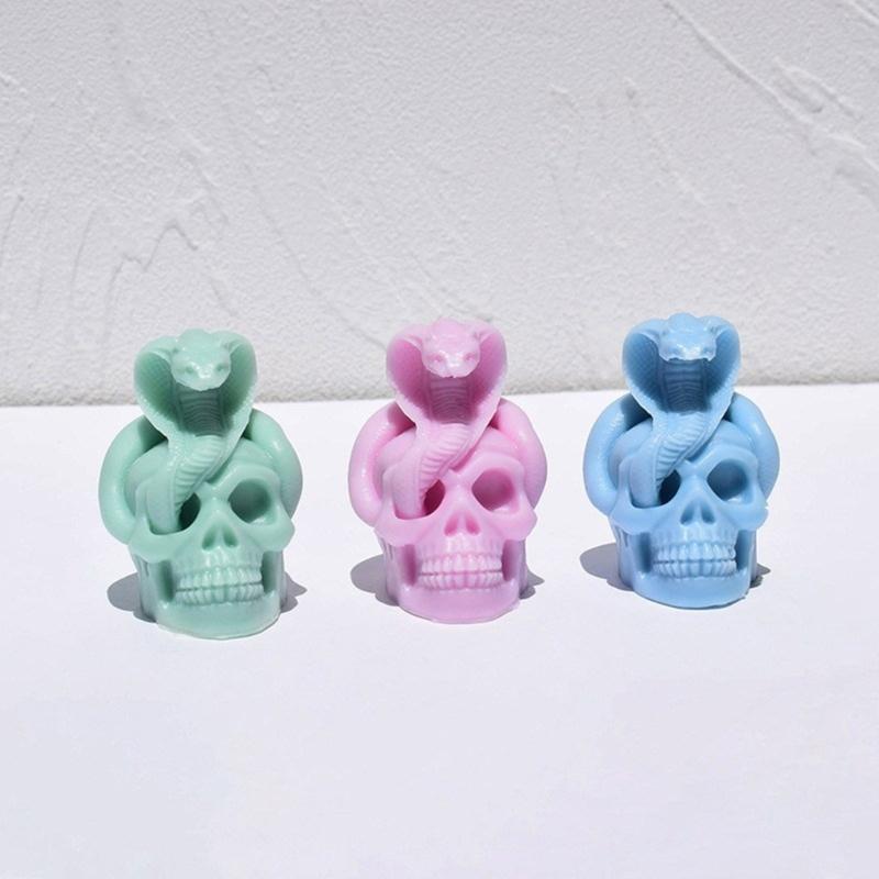 Skull Snake Silicone Candle Molds for Candle Soap Halloween Decoration Multipurpose Silicone Mould For Epoxy Resin