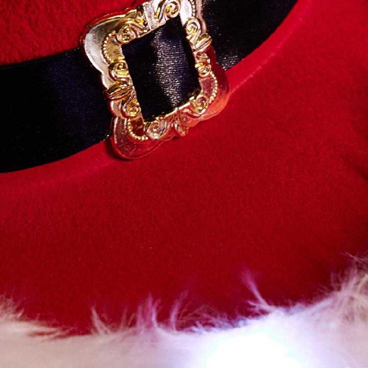 Feather Brim Cowboy Christmas Hat with Feather Brim Christmas Felt Adult Hat