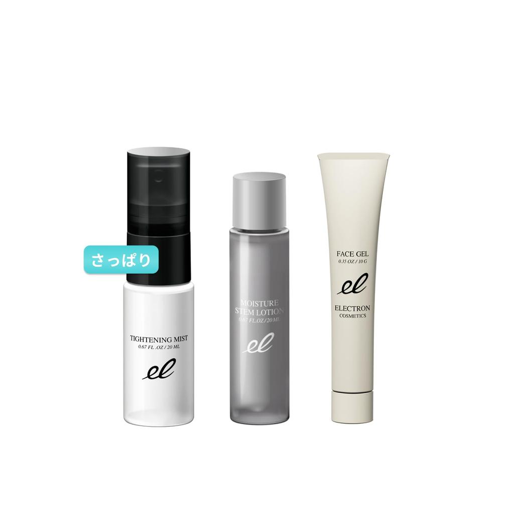 ELECTRON Trial Set Face Care Refreshing Mist 20ml Moisture Stem Lotion Mini Size Face Gel Mini [Official] Kit (Tightening / / Size)