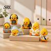 Yellow Duck Statue for Desk Emotional Support Figurine, Resin Ornament, Cute Animal Table Decor Home Office Ornament