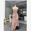2026 Sleeveless Irregular Lace Slit Dress: Women's Summer High-End Fashion