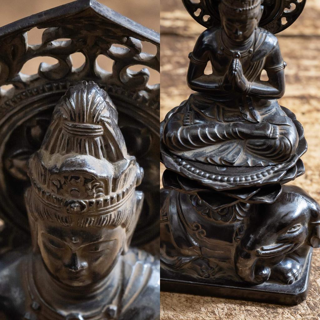 Buddhist Statue Fugen Bodhisattva 15cm Makita Shuun Original Model In the Years of the Dragon and Zodiac Guardian Deity Zodiac Takaoka Copperware