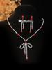 Elegant Rhinestone Zirconia Necklace & Jewelry Set for Bridal & Evening Wear