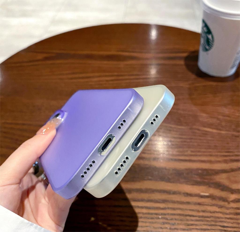 0.3mm Ultra Thin Matte Silicone Soft Case For iPhone 16e 16 15 14 13 12 11 Pro Max Plus Luxury Candy Color Transparent TPU Shell