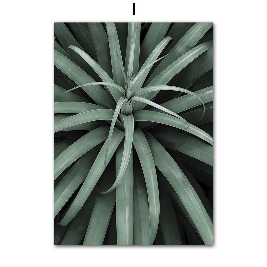 Tropické rostliny Palmové listy Bílý květ Nástěnná malbaPlátno Severské plakáty a obrazy Nástěnné obrazy pro výzdobu obývacího pokoje