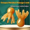 2Pcs Resin Octopus Massage Comb Head Meridian Scraping Scalp Massage Brush Acupuncture Spa Guasha Massage Comb Massager