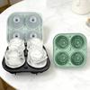 4 Grids Rose Ice Mold Reusable Silicone Ice Box Ice Ball Mold For Summer Dessert Whiskey Drinks Home Bar Accessories