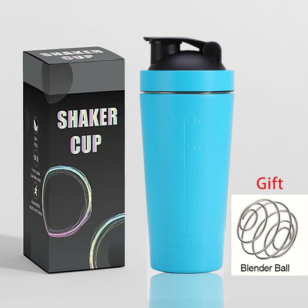 304 Stainless Steel Multifunctional Shaker Cup: Large-Capacity Protein Powder, Milkshake, and Water Bottle for Outdoor Fitness.