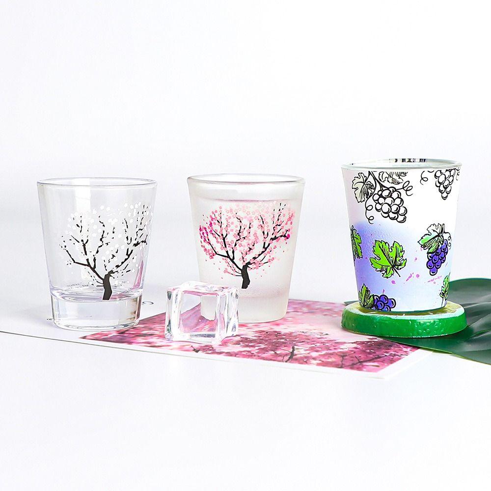 Creative Temperature Sensing Color Changing Glass Small Wine Glass Water Cup Sakura Cup Baijiu