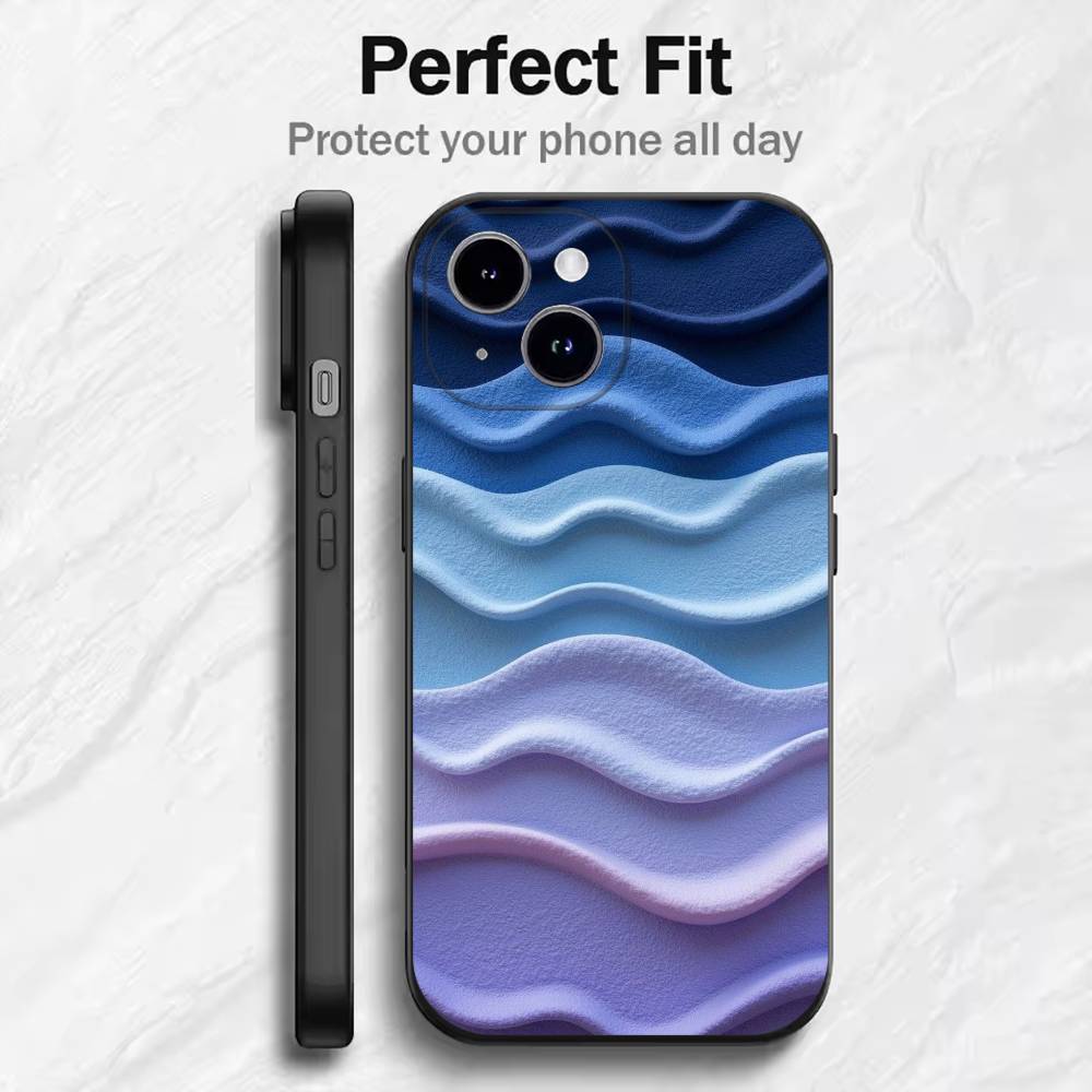 Gradient Silicone Phone Case For 17 16 15 14 13 12 11 Mini XS XR X 6S 6 Pro Max Plus Black Soft Cover