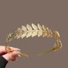 Metal Leaf Design Headband Adjustable Back Hairband for Women and Girls Lightweight Durable Hair Accessory for Daily and Special Occasions